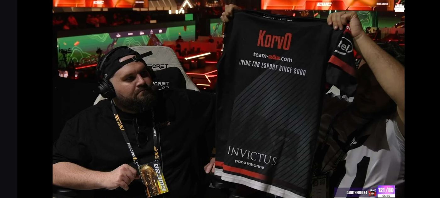 Échange de maillots avec l'équipe Invictus